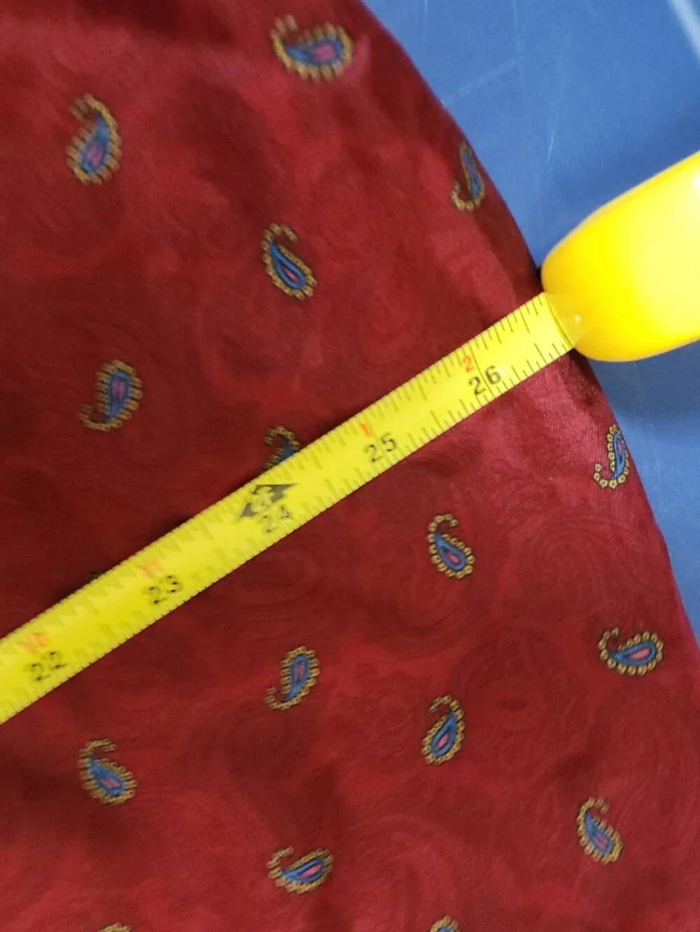 Vintage Christian Dior Authenticated Red Paisley Silk & Wool Scarf